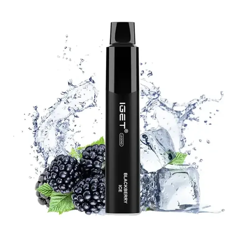 IGET Legend 4000 Blackberry Ice disposable vape in Blackberry Ice, product photo on white