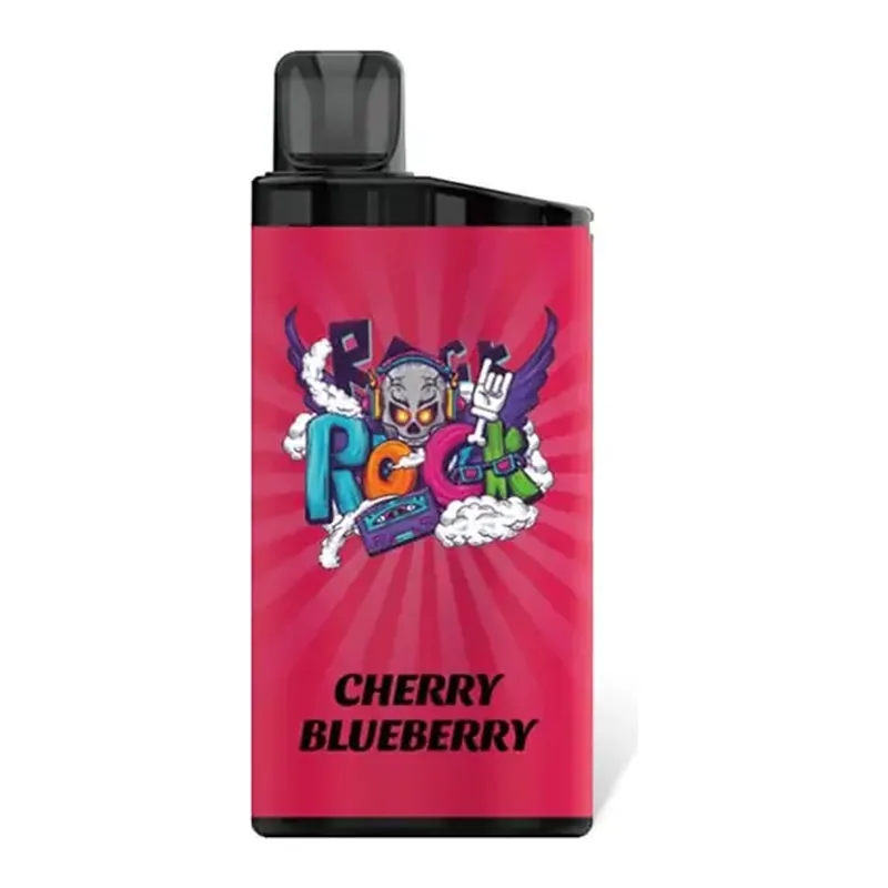 IGET Bar 3500 Cherry Blueberry disposable vape shown upright on a plain white background