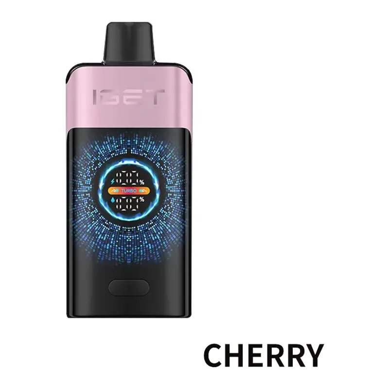 Front view of the IGET One 12000 Chupa Chups Cherry disposable vape in Chupa Chups Cherry