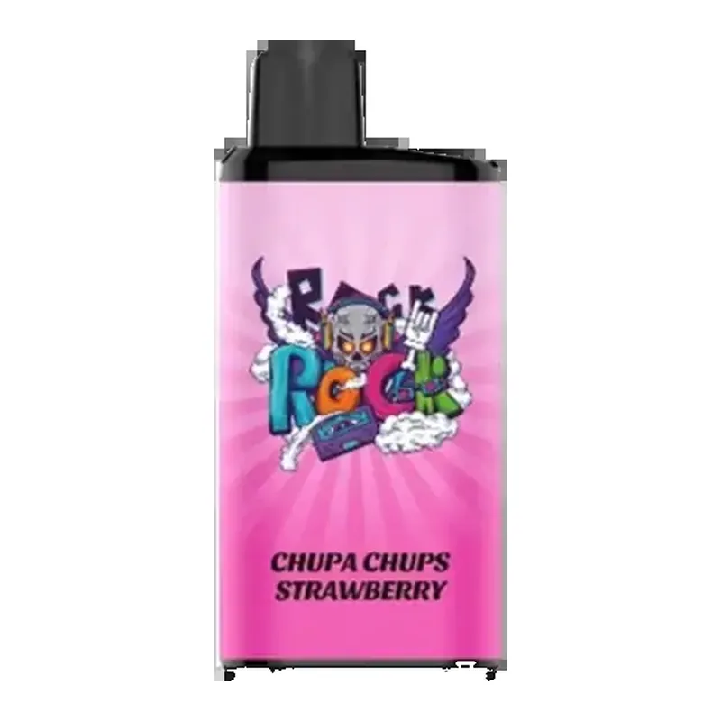 Front view of the IGET Bar Pro 10000 Chupa Chups Strawberry disposable vape in Chupa Chups Strawberry