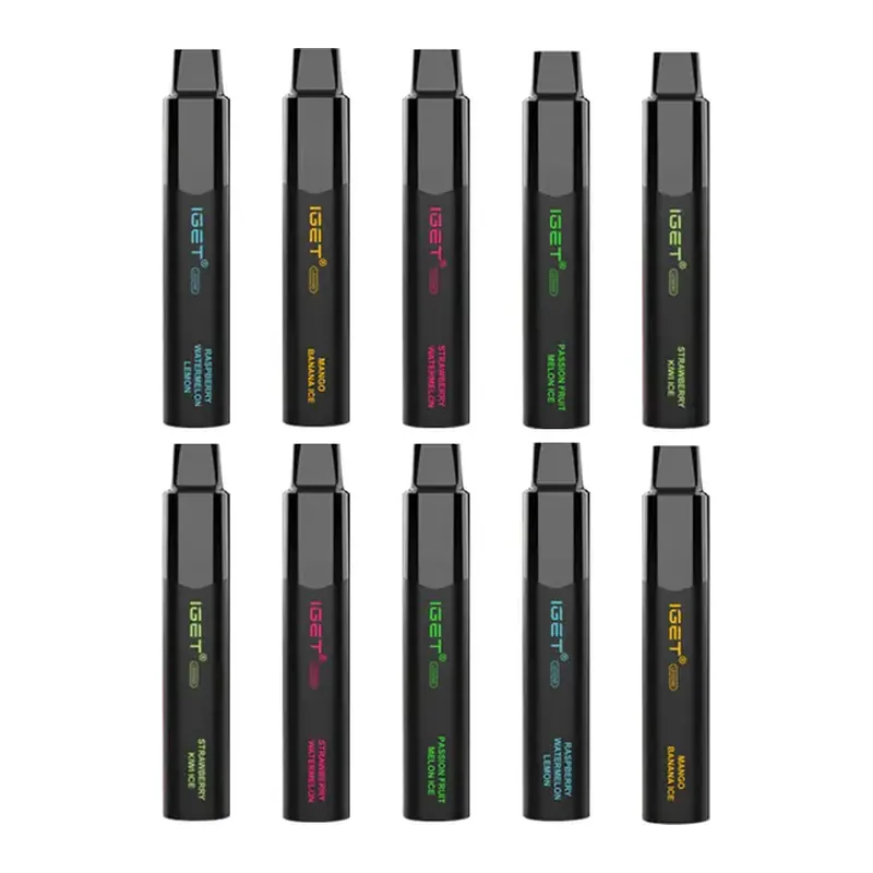 Front view of the IGET Legend Nicotine Free Bulk Buy 10 Pack bulk carton in Iget Legend 0% Bulk Buy 10pcs