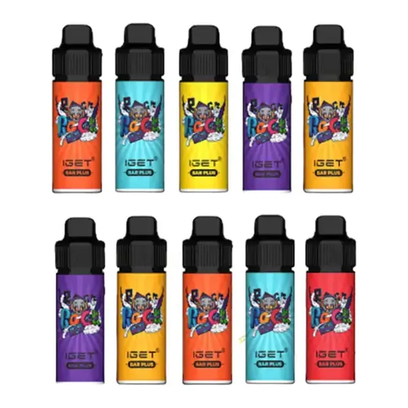 IGET Bar Plus S3 Vape Kit Nicotine Free Bulk Buy 10 Pack bulk carton shown upright on a plain white background