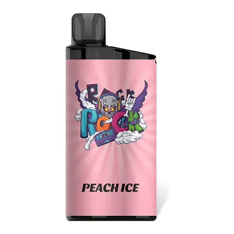 IGET Bar 3500 Peach Ice disposable vape shown upright on a plain white background