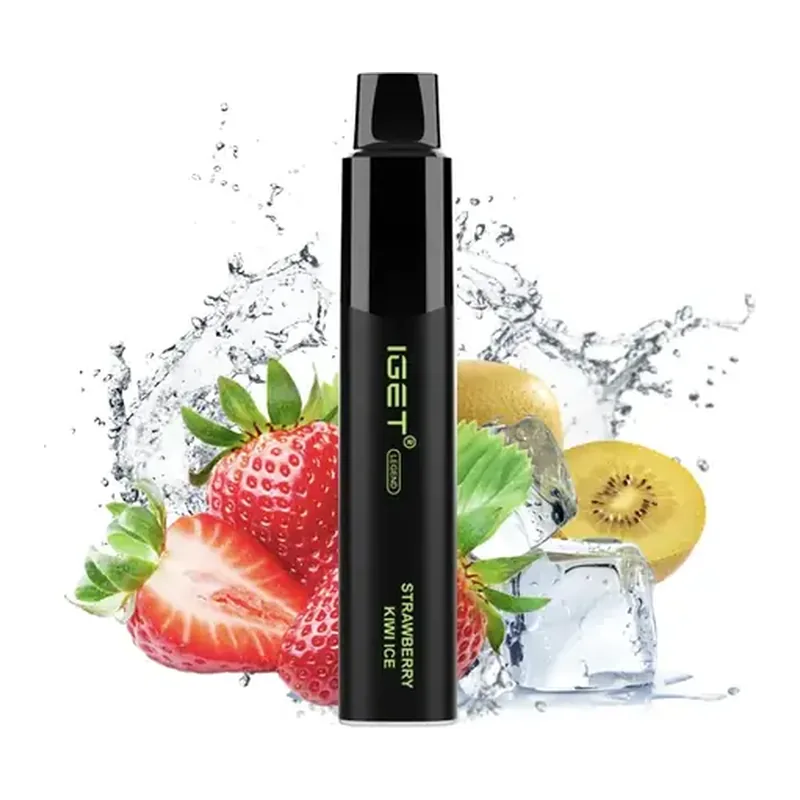 IGET Legend 4000 Strawberry Kiwi Ice disposable vape in Strawberry Kiwi Ice, product photo on white