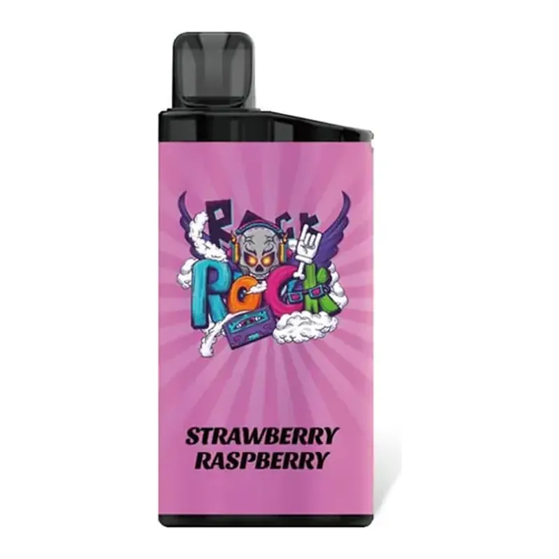 Front view of the IGET Bar 3500 Strawberry Raspberry disposable vape in Strawberry Raspberry