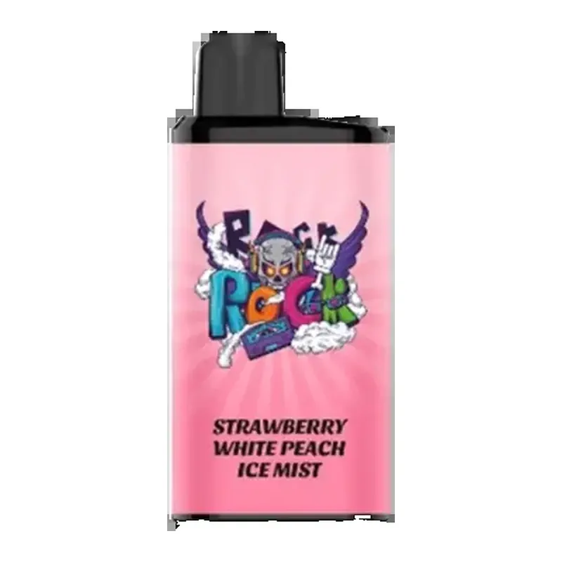 IGET Bar Pro 10000 Strawberry White Peach Ice Mist disposable vape photographed front on against a white background
